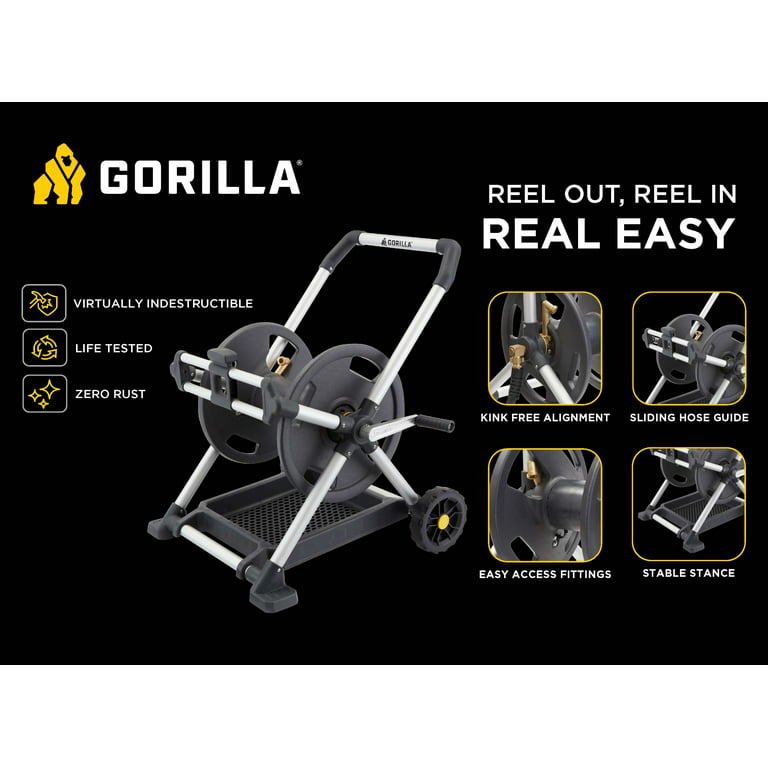 Gorilla 225 ft. Aluminum Zero-Rust Mobile Hose Reel