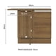 thumbnail image 2 of Mueble de Cocina Esquinero Madesa Glamy 1 Puerta Marrón, 2 of 6