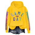 thumbnail image 1 of WZXFASHION Chandail en Molleton de Football pour Femmes Imprimé Graphique Dimanche Décontracté Manches Longues Col Rond 2025 Chandail Automne Soldes Aujourd'hui Offres Prime Chandail à Manches Longues, 1 of 4