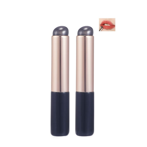 2pcs Silicone Lip And Concealer Makeup Brushes, COSHINE Premium High Elastic Silicone Brush Set For Lip Balm, Lip Gloss, Lip Stick and Concealer