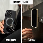 Ohsnap Snap Grip Magnetic Phone Grip & Stand, MagSafe Compatible, Boring Black