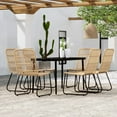 thumbnail image 1 of vidaXL 7 Piece Garden Dining Set Oak, 1 of 4