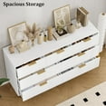 thumbnail image 3 of Twister.CK 7-Drawer Dresser, Modern Wood Storage Chest of Drawers, for Living Room Bedroom, White, 3 of 6