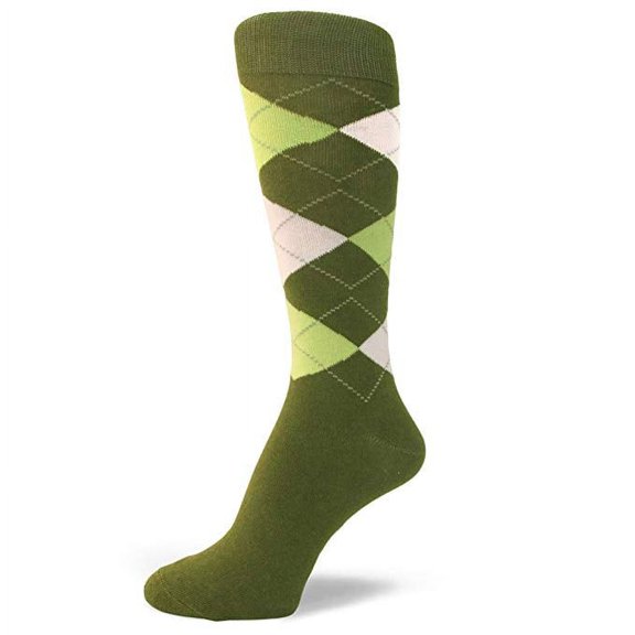 Spotlight Hosiery shades of GREEN Men's Groomsmen's Dress Socks (Teal, Kelly, Lime, Olive, Forest)