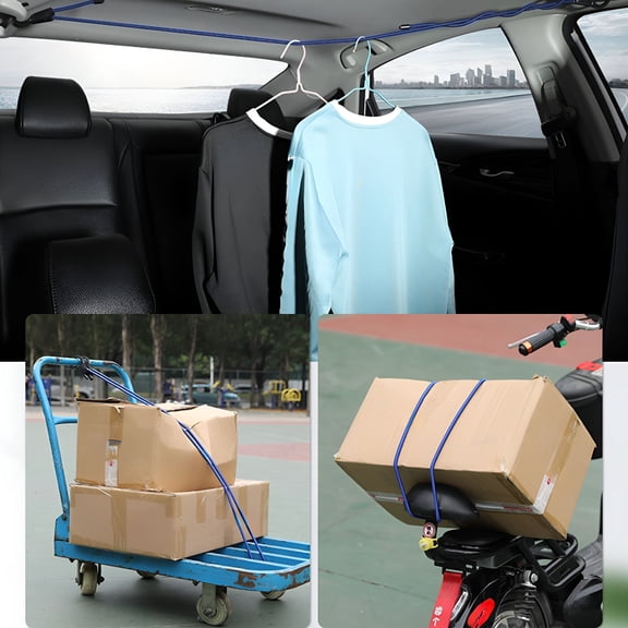 MISSMILE Heavy Duty Bungee Cords,Superior Rubber Heavy Duty Straps Strong Elastic Rope with Finger-Hole Hooks,Ideal for Outdoor,Tarp Covers,Motorcycle,Luggage Rack