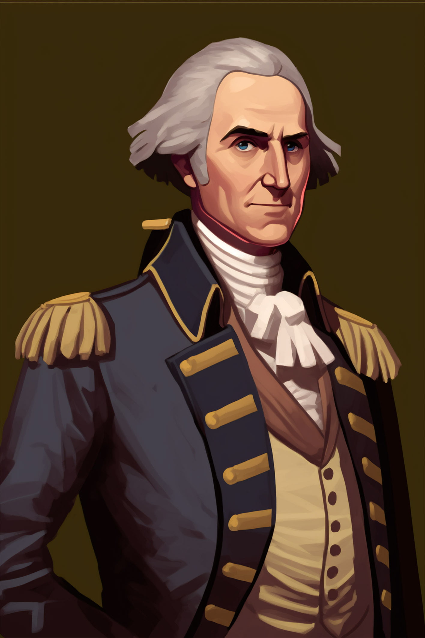 prompthunt anime George Washington portrait Violet Evergarden style