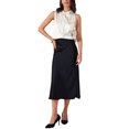 thumbnail image 2 of INSPIRAR CHIC Blusa de Satén para Mujer Elegante Sin Mangas con Pliegues Cuello Mock con Volantes Sólido Blusa de Trabajo Top de Seda XS Champagne, 2 of 6