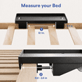 thumbnail image 4 of MEHOOM Bedside Shelf for Dorm Room, Clip-On Floating Nightstand with 2 Cable Holes, Bed Tray Table, Bunk Bedside Table with Storage, Black, 4 of 9