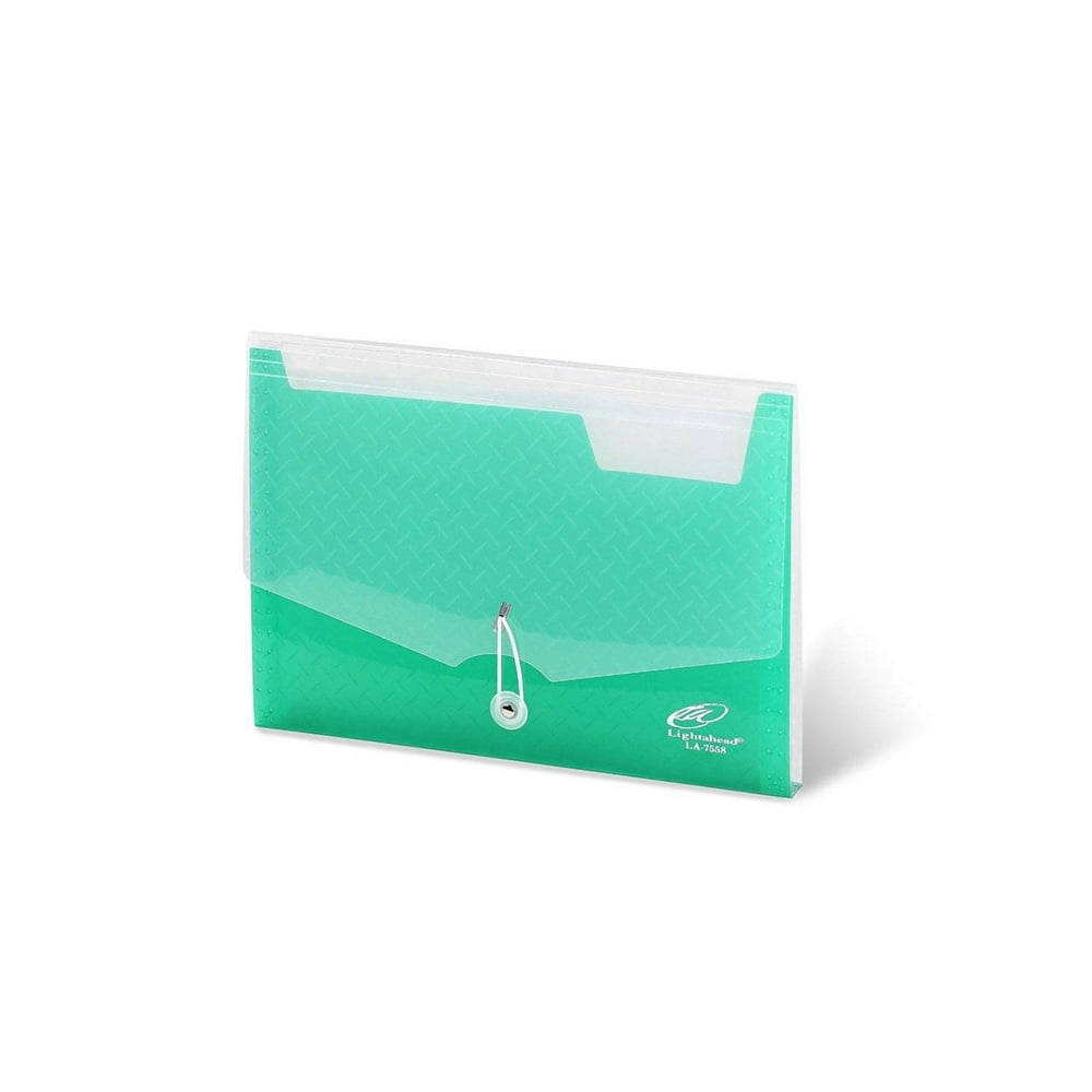 Lightahead Expanding File Folder with 6 pockets Color Green Walmart