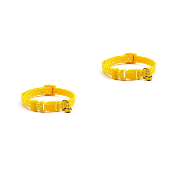 Hemoton 2-Pack Small Puppy Collars with , Adjustable Dog Necklaces for Tiny Puppies