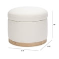 thumbnail image 4 of Namesake Naka Modern Fabric Storage Ottoman in Performance Cream, 4 of 12