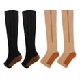 thumbnail image 2 of 2 pares de medias deportivas de presión medias de compresión con cremallera calcetines largos elásticos de pierna L/XL YUNYI BRAND  Deportes, 2 of 8