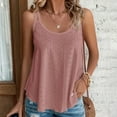 thumbnail image 2 of Annhoo Summer Womens Cami Tank Tops Casual Eyelet Spaghetti Strap Round Neck Tops Plus Size Loose Dressy Shirt, 2 of 6
