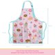 thumbnail image 3 of Juego de delantal y gorro de chef SANDJEST para niñas con bolsillo, 3 of 8