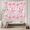 thumbnail image 5 of Watercolor Pink Floral Tapestry for Bedroom Wall Hanging Tapestry, Pink Ombre Botanical Summer Ceiling Backdrop Tapestries Poster Blanket Wall Decor for Teens Room Living Room Dorm 55" x 73", 5 of 8