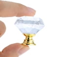 thumbnail image 3 of Juego de 10 Uds. De tiradores de cristal con diseño en forma de diamante de 30mm, tirador de cajón de armario, manijas de armario de puerta de armario de cocina, 3 of 5