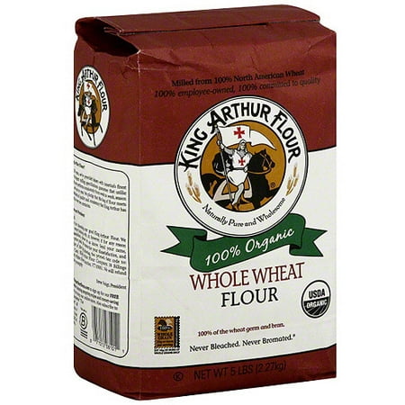 King Arthur Flour Organic Whole Wheat Flour, 5 lb (Pack of