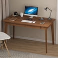 thumbnail image 2 of Home Office Desk Computer Desk, Writing Table with Drawers Study Workstation, Walnut, 47.2"*21.7", 2 of 7