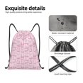 thumbnail image 5 of Drawstring Backpack - Ribbon Bow Splash Proof Small Drawstring Gym Bag for Women Men, Cinch Sports String Bag Backpack for Travel Swimming Beach, 5 of 8