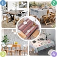 thumbnail image 4 of Red Christmas Deer and Tree Pattern Square Tablecloth,Waterproof Square Table Cover,Wipeable Spillproof Washable Table Cover for Home Kitchen Party Decor 60"x60"(152x152cm), 4 of 6