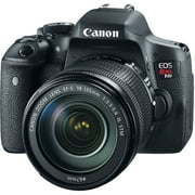 Canon Black EOS Rebel T6i Digital SLR Camera with 24.2 Megapixels and 18-135mm and 75-300mm Lenses Included