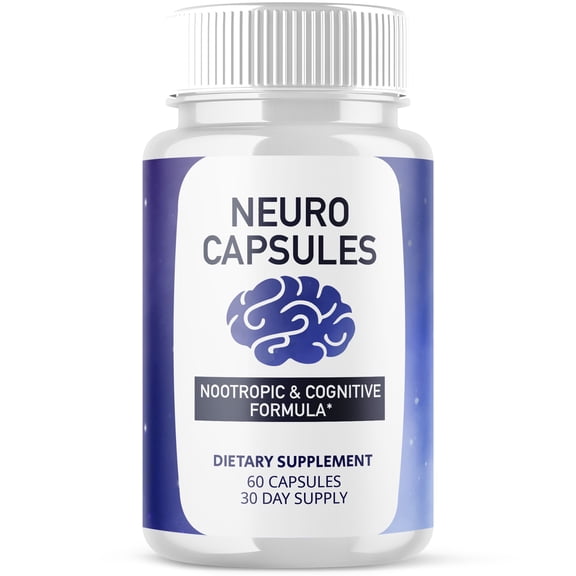 Neuro Capsules Advanced Formula Brain Support Pills Maximum Strength Supplement NeuroCapsules 60 Capsules