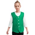 thumbnail image 2 of iiniim Kids Girls Volunteer Safety Vest Button Up Open Front Waistcoat Sleeveless Activities Shirt Tops Green L/12, 2 of 7