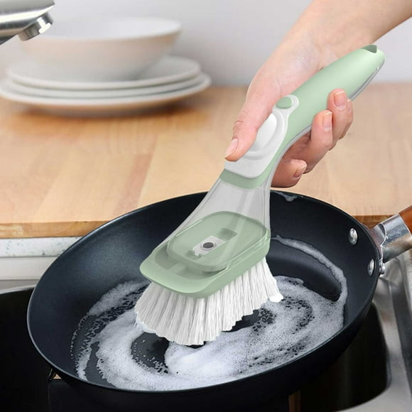 Kcavykas Window Cleaning Brush,Electric Cleaning BrushBrushes for Dishwashing Brushes, 2 in 1 Sponge And Bristles for Dishwashers, Easy Cleaning of The Kitchen Brush