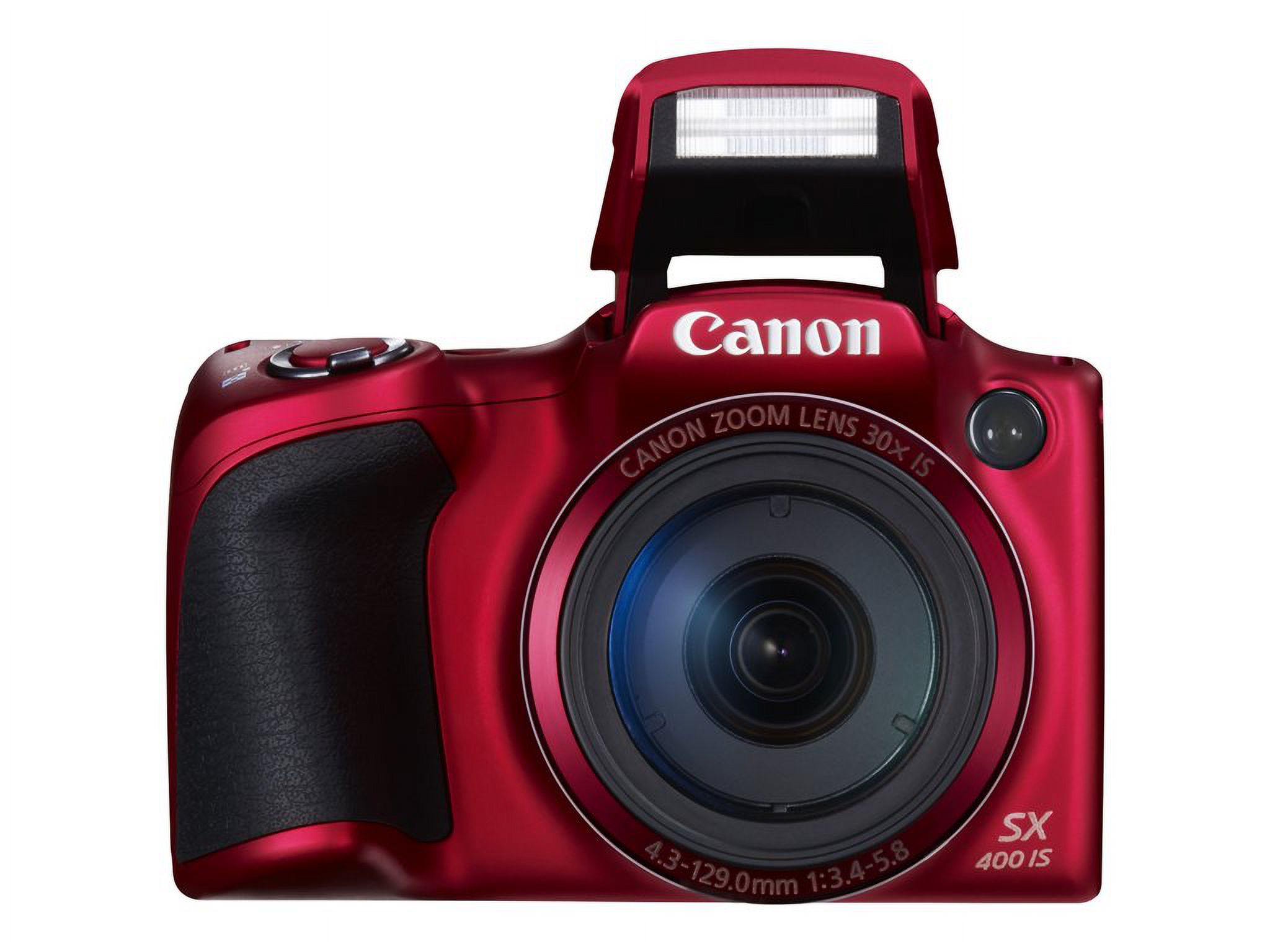 Canon PowerShot SX400 IS - Digital camera - High Definition - compact - 16.0 MP - 30 x optical zoom - red - image 2 of 72