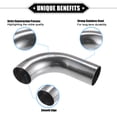 thumbnail image 3 of Unique Bargains 2pcs Bend Elbow Pipe Tube 1.26" OD 4.33" 2.95" Leg Length 90 Degree Exhaust Pipe Air Intake Tube for Car, 3 of 6