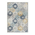 thumbnail image 2 of 2â€™ x 15â€™ Blue Distressed Floral Runner Rug, 2 of 8