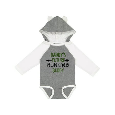 

Inktastic Daddys Future Hunting Buddy Gift Baby Boy or Baby Girl Long Sleeve Bodysuit