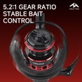 thumbnail image 5 of Red Spinning Fishing Reel Ultralight 10KG Max Drag 5.2:1 Gear Ratio Metal Spool&Rocker Arm For FreshwaterTG Fishing, 5 of 14
