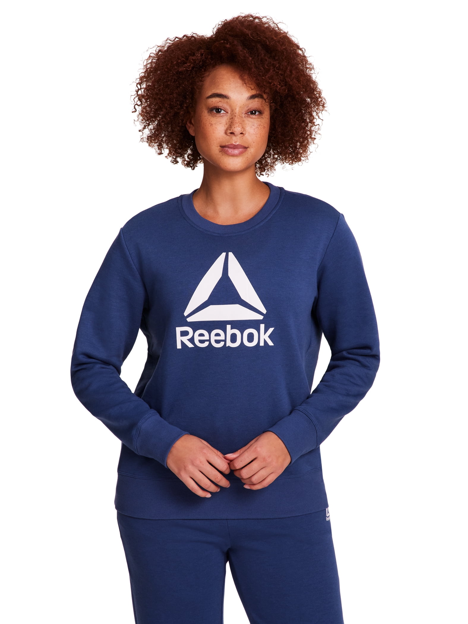 Reebok Women's and Women's Plus Sport Core Crewneck and Straight Leg Pant 2-Piece Set, Sizes XS-4X