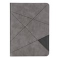 thumbnail image 1 of Funda para tableta ultradelgada y duradera de piel sintética con diseño prismático, funda protectora para tableta iOS de 9,7 en color gris, 1 of 5