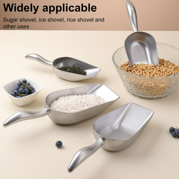 TidBay Ice Scoop for Freezer Metal Food Spoon Ice Scooper for Kitchen Bar Party Wedding Heavy Duty Flour Pet Dog Food Scoop Kitchen Gadgets