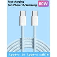 thumbnail image 5 of Simyoung USB C to USB C Charging Braided Cable, Blue, 5 of 5
