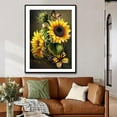 thumbnail image 4 of Sunflower Oil Canvas Sticker, 11.81 x 15.75 in, Bright Handmade Wall Art for Home Decor, Adds Vibrant Color to Living Room or Office, 4 of 8