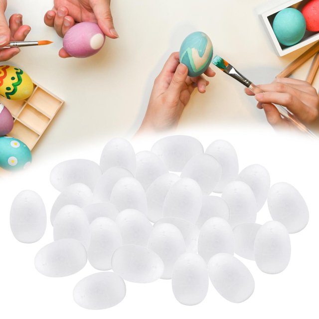 Decoraciones de huevos de Pascua, adornos, manualidades portátiles, huevos sin pintar, para restaurante, cafetería, suministros para fiestas, granja, Estilo C