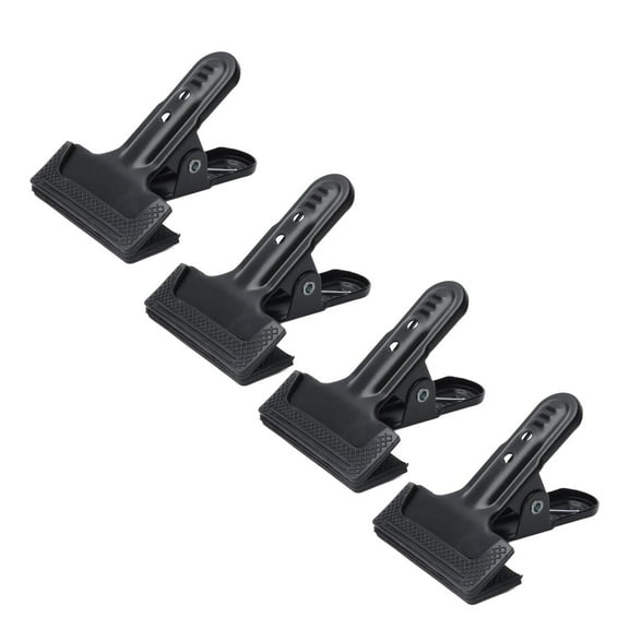 Tonatita 4 Pack Heavy Duty Metal Spring Clamps for Photo Backdrops, Carbon Steel Non Slip Design Wide Mouth Clamps for Clamping Panels with Strong Clamping for School Office
