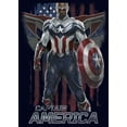 thumbnail image 2 of Women's Marvel The Falcon and the Winter Soldier Captain America Ready  Graphic Tee Navy Blue Large, 2 of 5