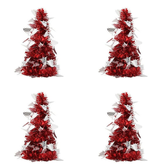 witspace Christmas Tree Ornaments Miniture Decoration Mini Tinsel Christmas Tree Tabletop Christmas Tree Christmas Mini Christmas Tree Decorations Christmas Decor Xmas Pine Tree