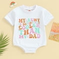 thumbnail image 2 of Bagilaanoe Newborn Baby Girl Boy Summer Rompers Letter Print Short Sleeve Bodysuits 3M 6M 12M 18M 24M Infant Casual One Piece Short Jumpsuit, 2 of 6