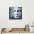 thumbnail image 5 of Luxe Metal Art 'Peaceful Buddha II' by Linda Woods, Metal Wall Art, 12"x12", 5 of 9