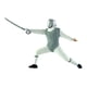 thumbnail image 2 of Figura de modelo a escala 1/64 con pose de esgrima, diseño de figura, decoración de resina, pintada a mano Adelante Gris, 2 of 9