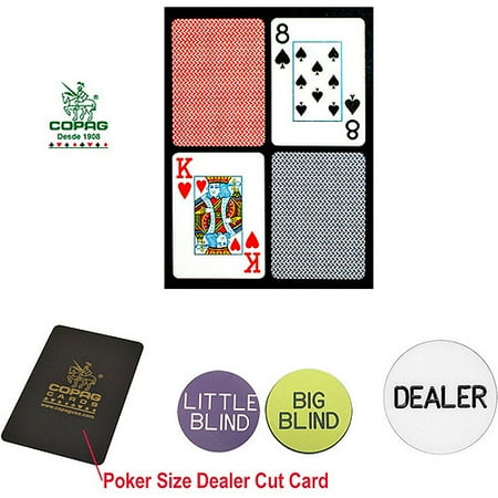 Trademark Poker Poker-Sized Plastic Playing Cards and Dealer Kit