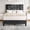 Gray, variant on King Bed Frames with Headboard, Upholstered Platform Bed with Wood Slats 900 lbs Support , Noise Free, No Box Spring Needed, Easy Assembly, White