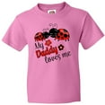 thumbnail image 3 of Inktastic My Daddy Loves Me with Cute Ladybugs Youth T-Shirt, 3 of 5