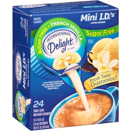 (6 Pack) International Delight Sugar Free French Vanilla Creamers, 24 Ct