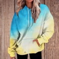 thumbnail image 5 of qucoqpe Oversized Sweatshirt for Women 2025 Fall Winter Fashion Gradient Long Sleeve Hoodies Pullover Tops with Kangaroo Pockets, 5 of 5